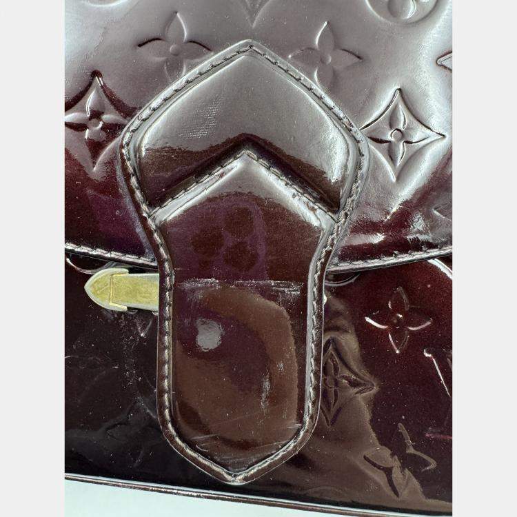 Pre Owned Louis Vuitton Amarante Monogram Vernis Leather Bellflower GM Bag