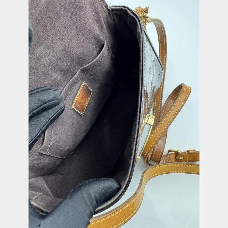 Pre Owned Louis Vuitton Amarante Monogram Vernis Leather Bellflower GM Bag