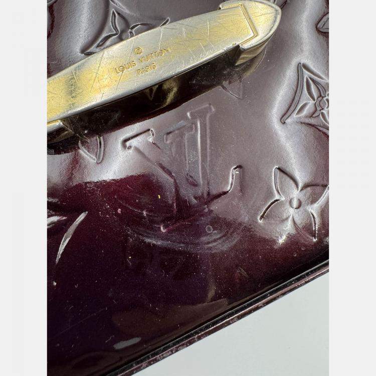 Pre Owned Louis Vuitton Amarante Monogram Vernis Leather Bellflower GM Bag