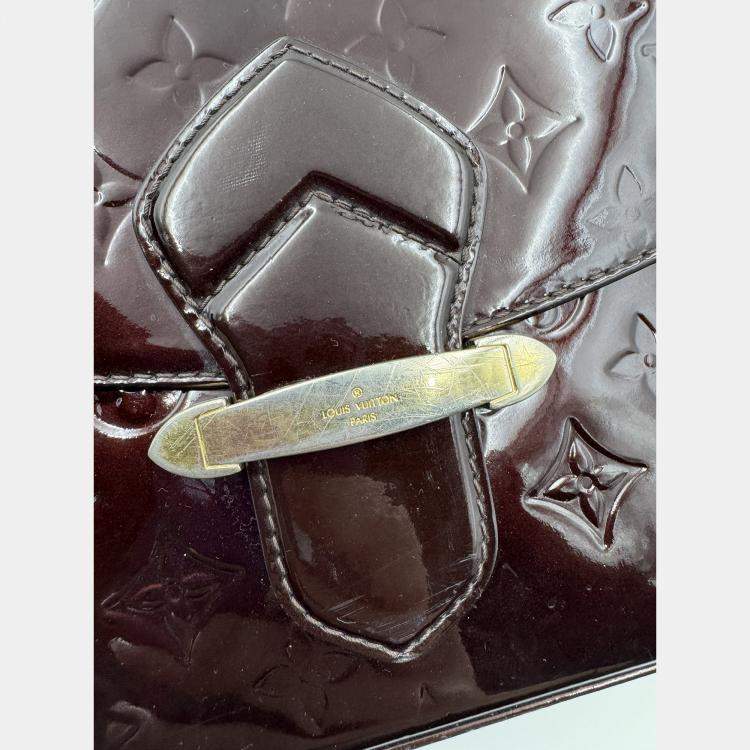 Pre Owned Louis Vuitton Amarante Monogram Vernis Leather Bellflower GM Bag