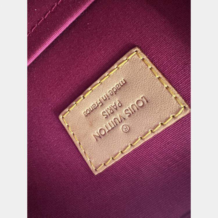 Pre Owned Louis Vuitton LV monogram motana peach red boston top handle