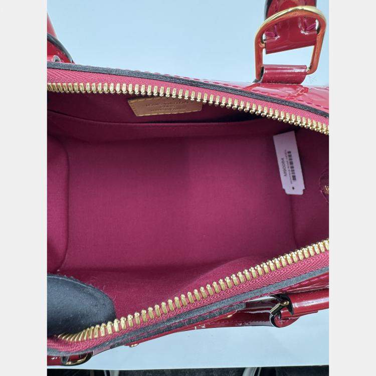Pre Owned Louis Vuitton LV monogram motana peach red boston top handle