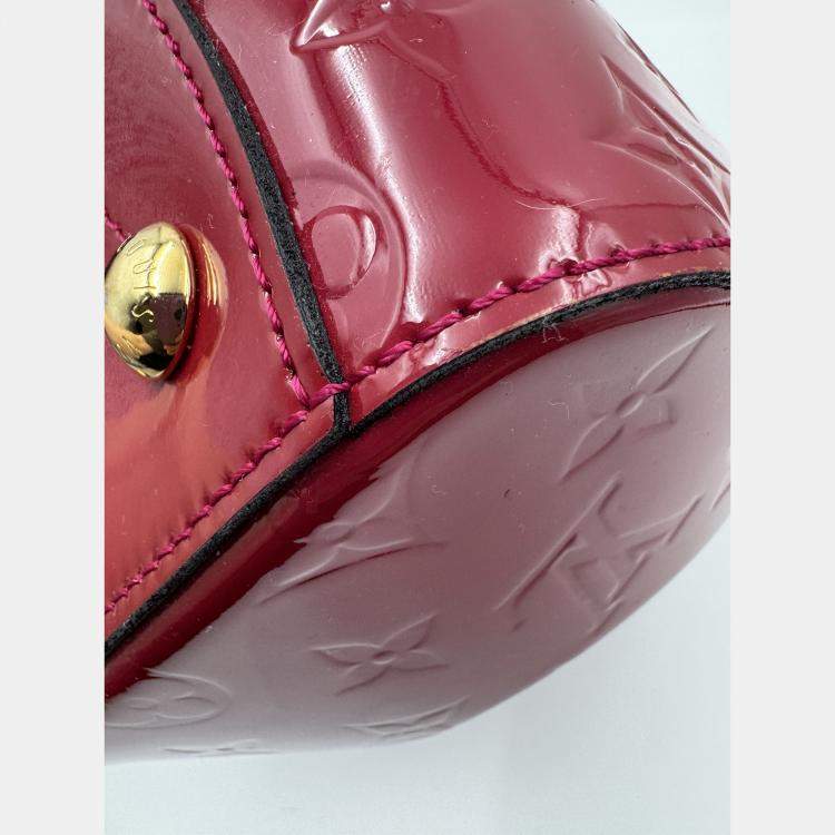 Pre Owned Louis Vuitton LV monogram motana peach red boston top handle