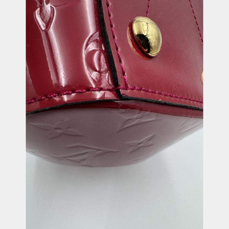 Pre Owned Louis Vuitton LV monogram motana peach red boston top handle