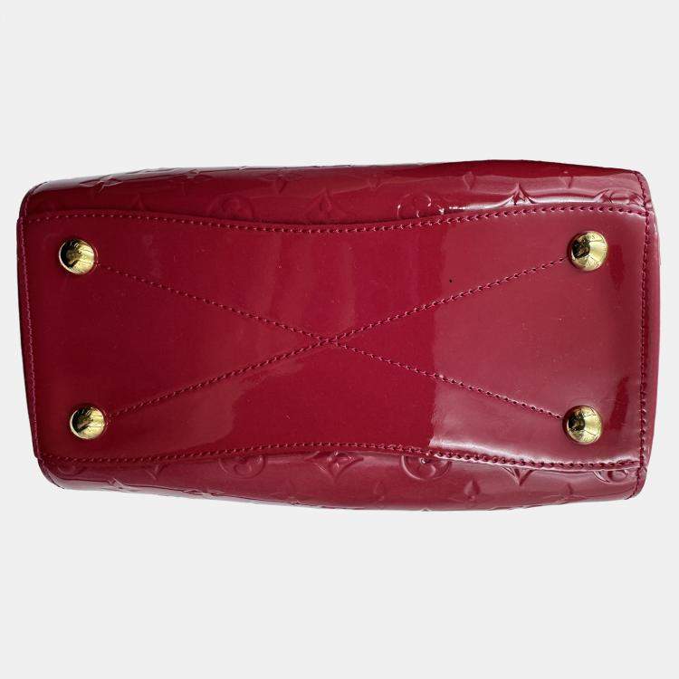 Pre Owned Louis Vuitton LV monogram motana peach red boston top handle