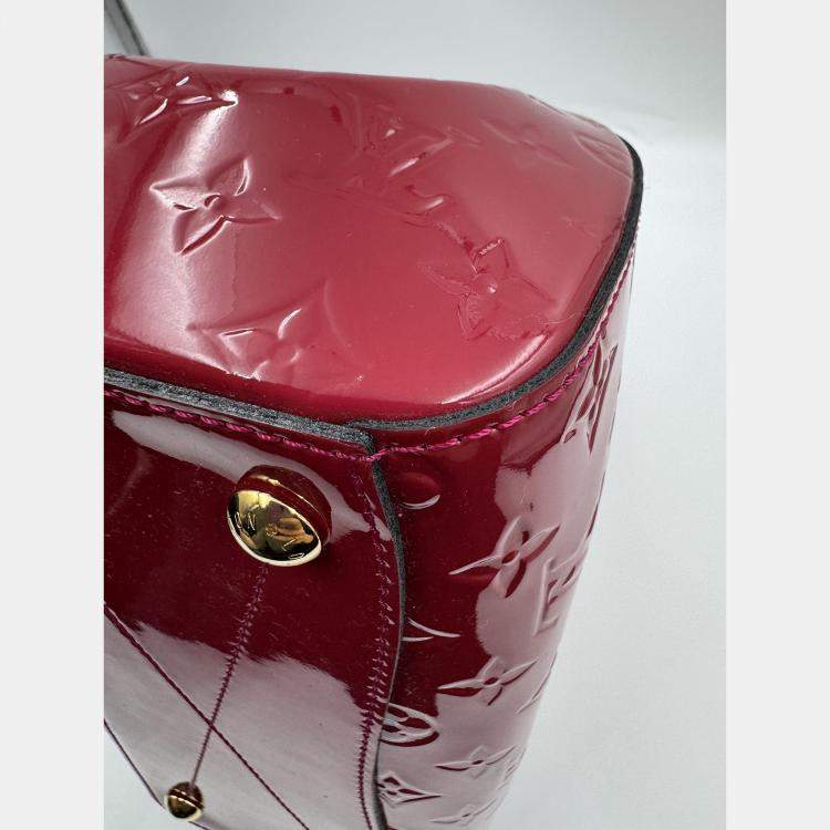 Pre Owned Louis Vuitton LV monogram motana peach red boston top handle