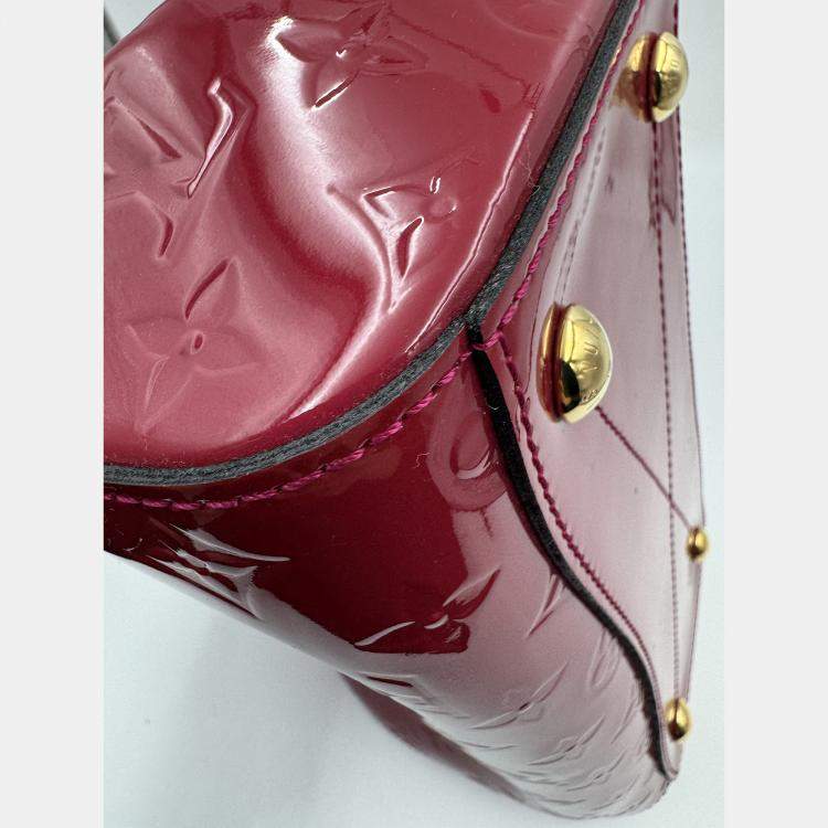 Pre Owned Louis Vuitton LV monogram motana peach red boston top handle