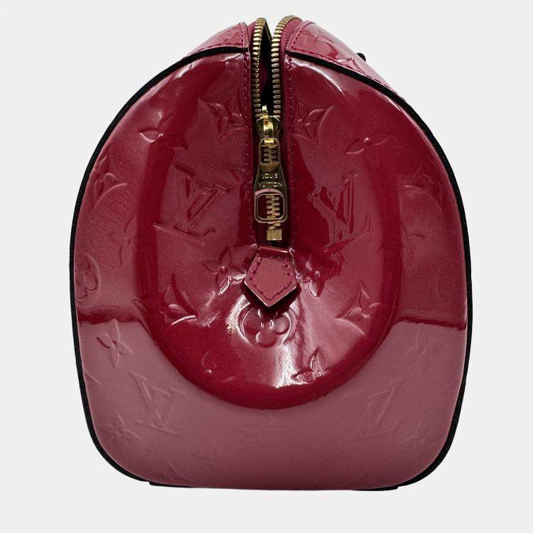 Pre Owned Louis Vuitton LV monogram motana peach red boston top handle