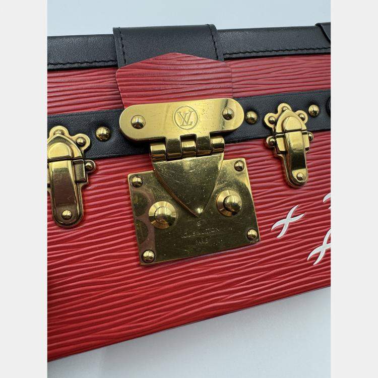 Pre Owned Louis Vuitton red Leather Petite Malle