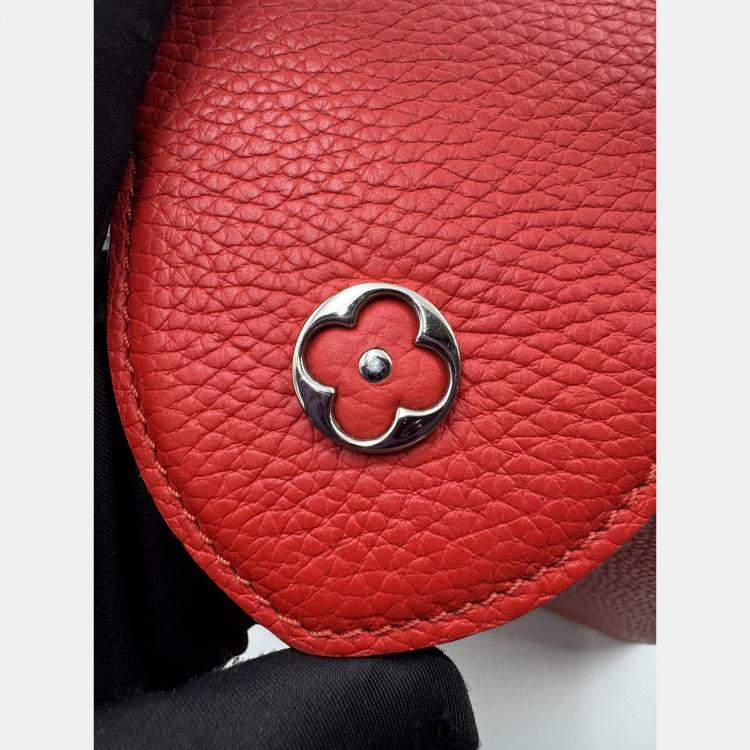 Pre Owned Louis Vuitton Red Leather Capucines BB Bag