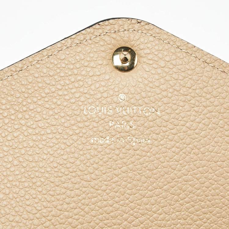 Pre Owned Louis Vuitton Black Monogram Empreinte Leather Josephine Wallet
