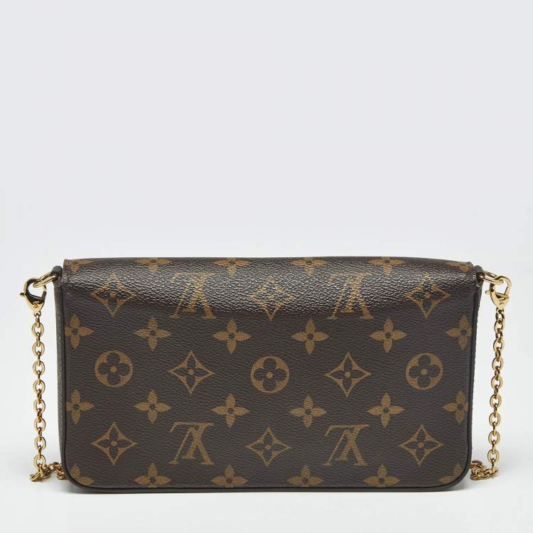 Pre Owned Louis Vuitton Monogram Canvas Christmas Animation Paris Pochette Felicie Bag