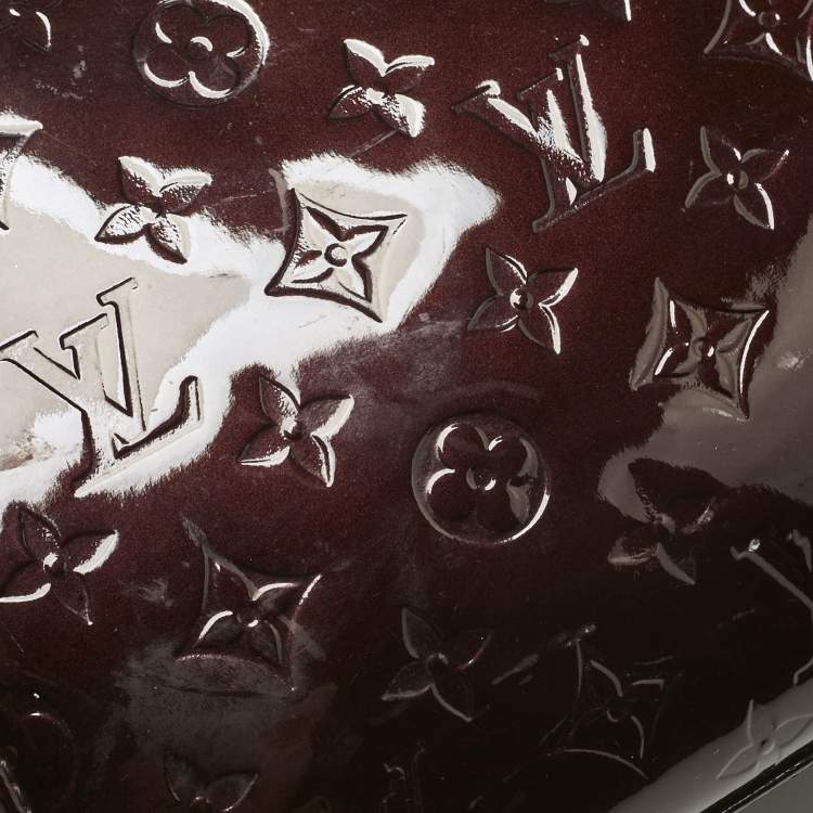Pre Owned Louis Vuitton Amarante Monogram Vernis Brea MM Bag