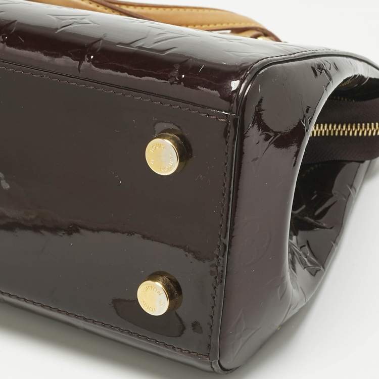 Pre Owned Louis Vuitton Amarante Monogram Vernis Brea MM Bag
