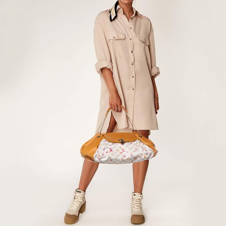 Pre Owned Louis Vuitton Limited Edition Richard Prince Monogram Watercolor Canvas Aquarelle Jamais Bag