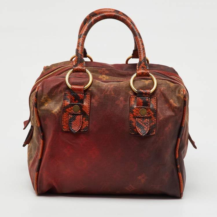 Pre Owned Louis Vuitton Ombre Monogram Canvas and Karung Leather Richard Prince Mancrazy Jokes Bag