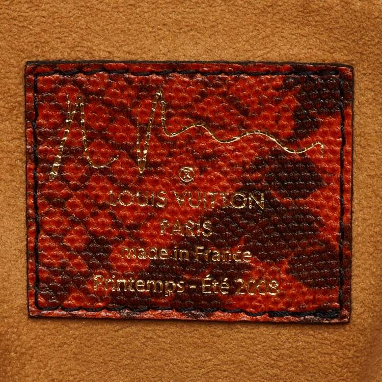 Pre Owned Louis Vuitton Ombre Monogram Canvas and Karung Leather Richard Prince Mancrazy Jokes Bag