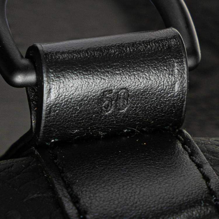 Pre Owned Louis Vuitton Black Leather Monogram Taurillon Keepall Bandouliere 50 Boston Bag 
