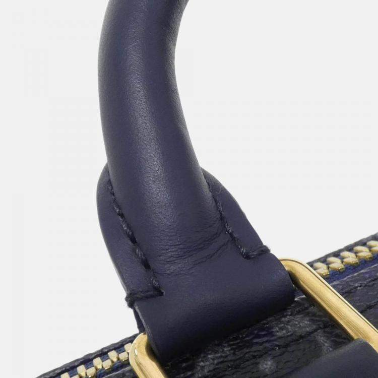 Pre Owned Louis Vuitton Blue Monogram Bleach Keepall Bandouliere Boston Bag