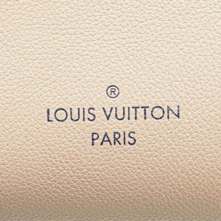 Pre Owned Louis Vuitton Monogram Tuftage On My Side Mm Handbag Galle Gray Beige Leather