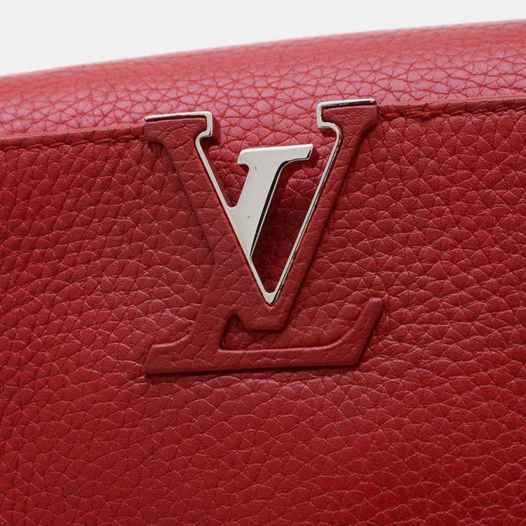 Pre Owned Louis Vuitton Capucines Bb 2-Way Bag Hand/Shoulder Taurillon Leather Ruby