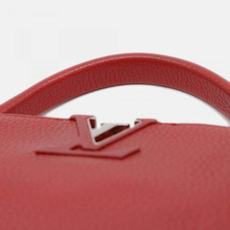 Pre Owned Louis Vuitton Capucines Bb 2-Way Bag Hand/Shoulder Taurillon Leather Ruby