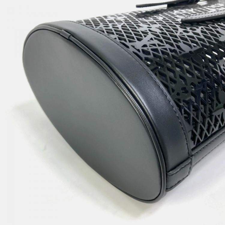 Pre Owned Louis Vuitton Monogram Lace PM Black Plastic Bucket Bag