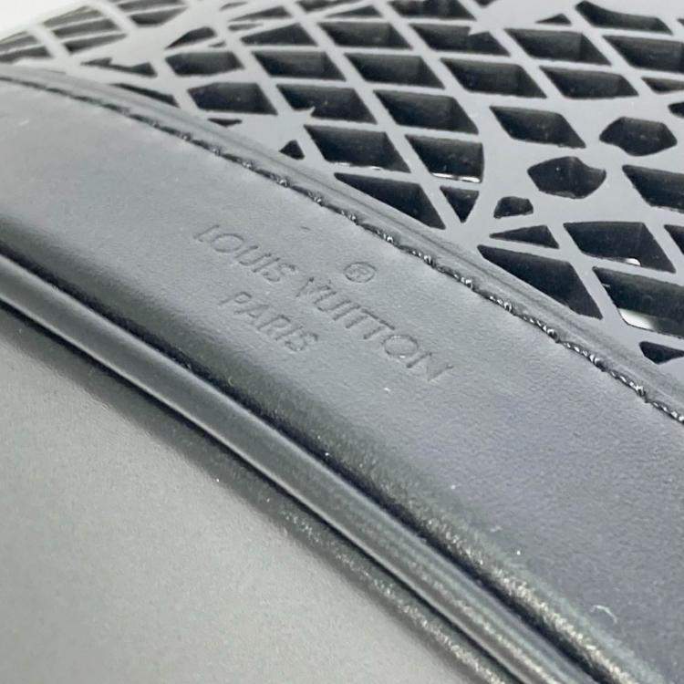 Pre Owned Louis Vuitton Monogram Lace PM Black Plastic Bucket Bag