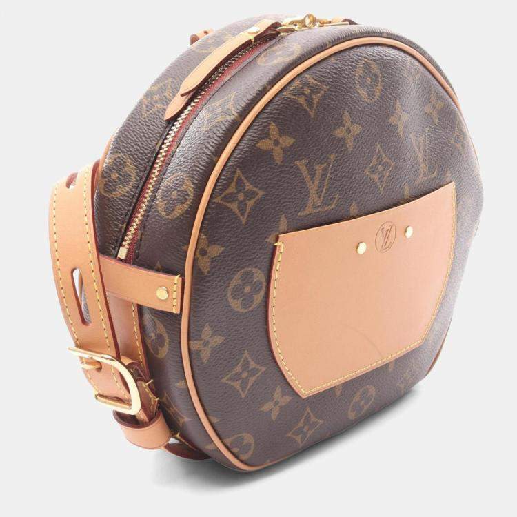 Pre Owned Louis Vuitton Boite Chapeau Souple Mm Shoulder Bag Coated Canvas And Leather Monogram Brown