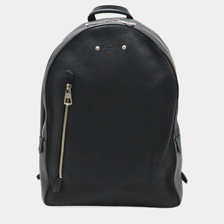 Pre Owned Louis Vuitton Armand Taurillon Leather Backpack In Black Noir