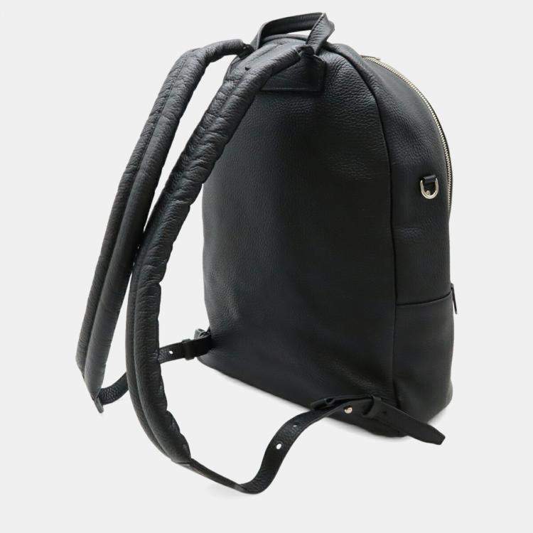 Pre Owned Louis Vuitton Armand Taurillon Leather Backpack In Black Noir