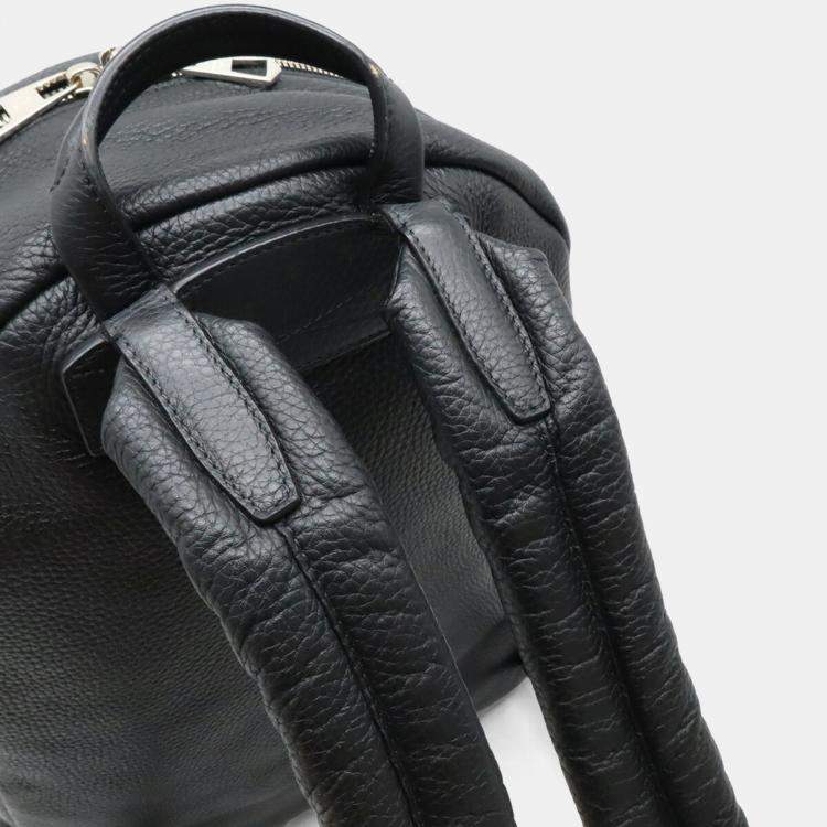Pre Owned Louis Vuitton Armand Taurillon Leather Backpack In Black Noir