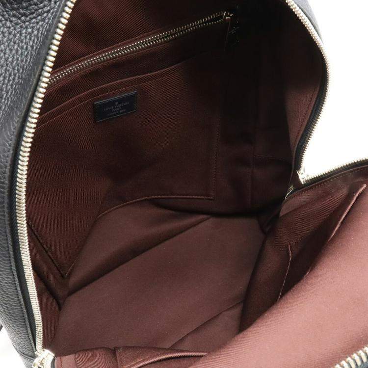Pre Owned Louis Vuitton Armand Taurillon Leather Backpack In Black Noir
