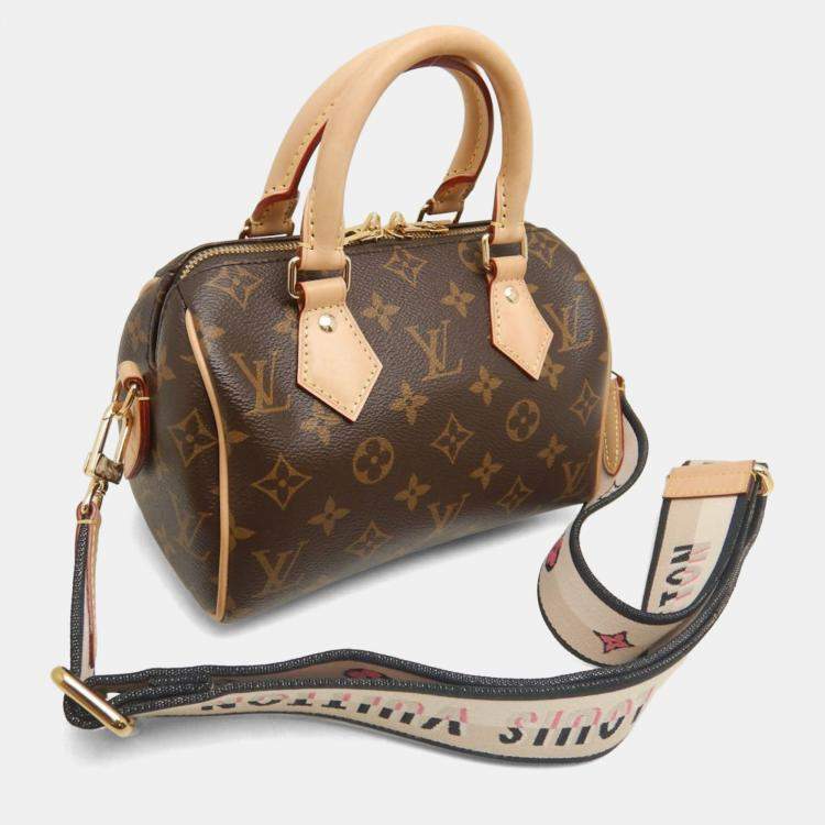 Pre Owned Louis Vuitton Speedy Bandouliere 20 Monogram Coated Canvas Boston Bag