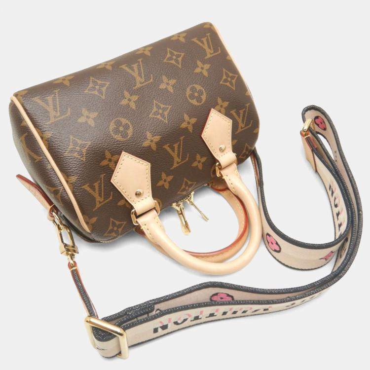 Pre Owned Louis Vuitton Speedy Bandouliere 20 Monogram Coated Canvas Boston Bag