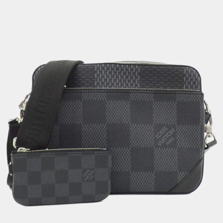Pre Owned Louis Vuitton Damier Graphite 3D Trio Messenger Shoulder Bag