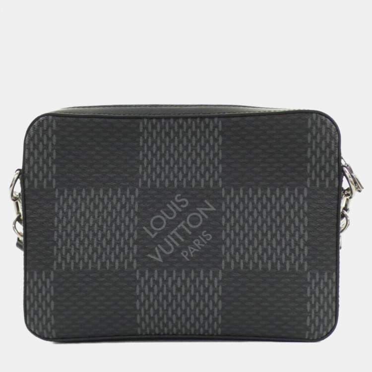 Pre Owned Louis Vuitton Damier Graphite 3D Trio Messenger Shoulder Bag