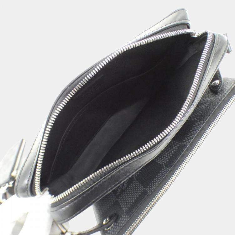 Pre Owned Louis Vuitton Damier Graphite 3D Trio Messenger Shoulder Bag