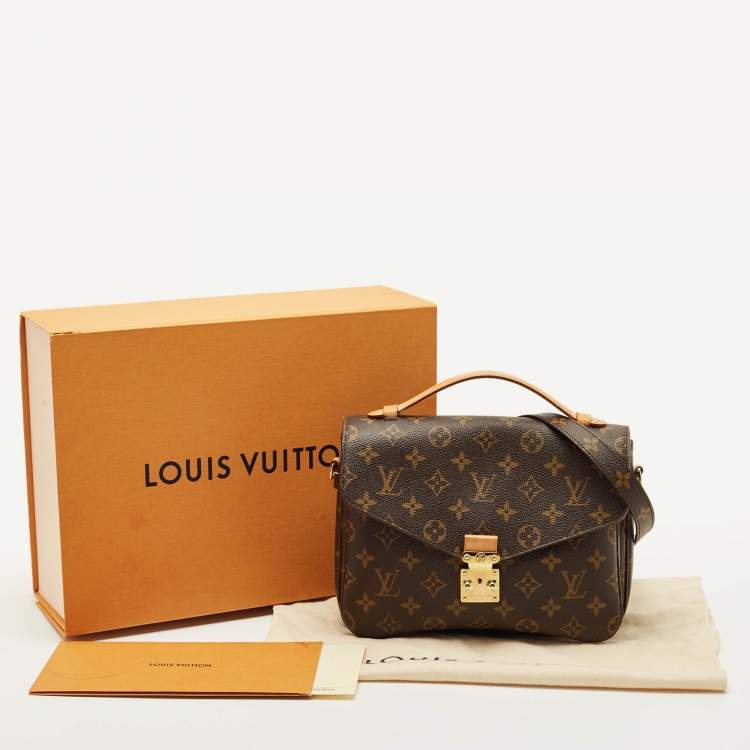 Pre Owned Louis Vuitton Monogram Canvas Pochette Metis Bag