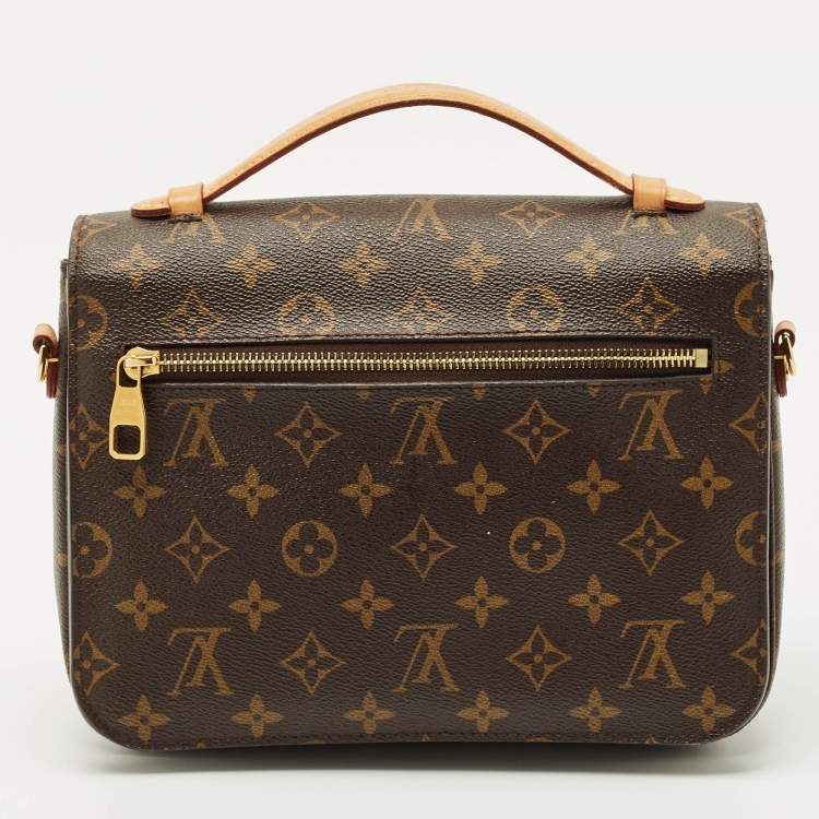 Pre Owned Louis Vuitton Monogram Canvas Pochette Metis Bag