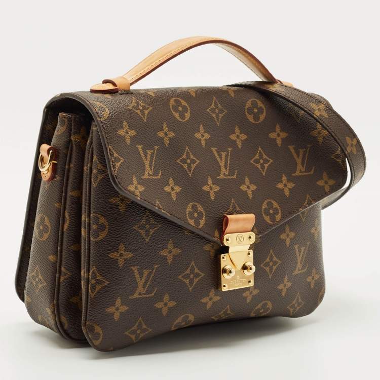 Pre Owned Louis Vuitton Monogram Canvas Pochette Metis Bag