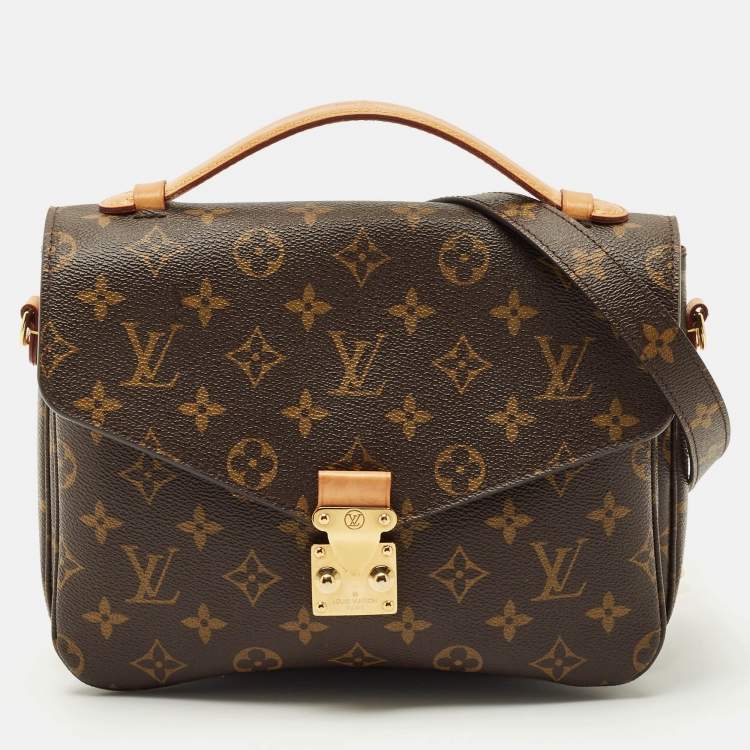 Pre Owned Louis Vuitton Monogram Canvas Pochette Metis Bag