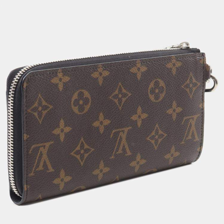 Pre Owned Louis Vuitton Brown Monogram Macassar Zippy Dragonne Wallet