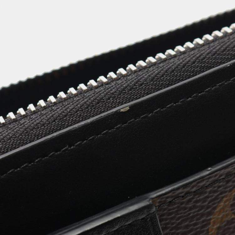 Pre Owned Louis Vuitton Brown Monogram Macassar Zippy Dragonne Wallet