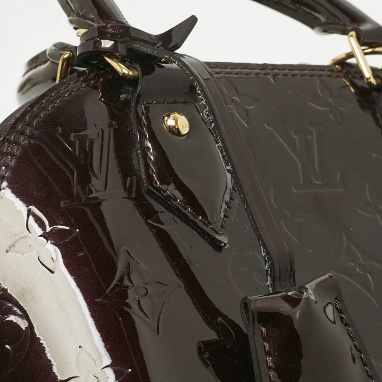 Pre Owned Louis Vuitton Amarante Monogram Vernis Alma BB Bag