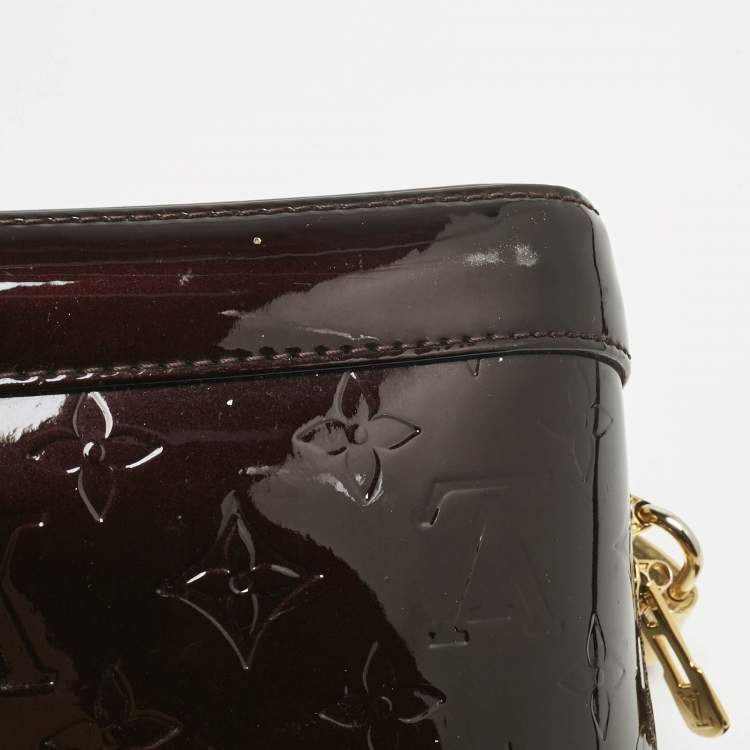 Pre Owned Louis Vuitton Amarante Monogram Vernis Alma BB Bag