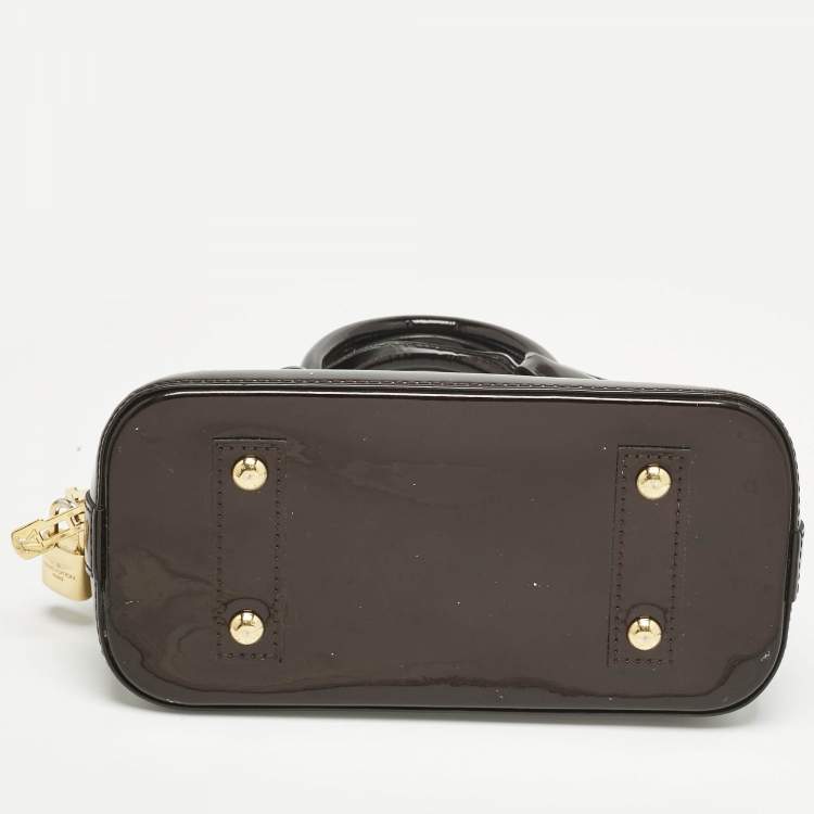 Pre Owned Louis Vuitton Amarante Monogram Vernis Alma BB Bag