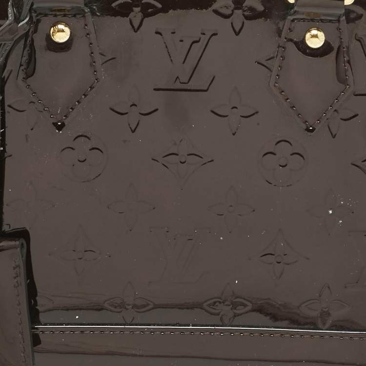 Pre Owned Louis Vuitton Amarante Monogram Vernis Alma BB Bag