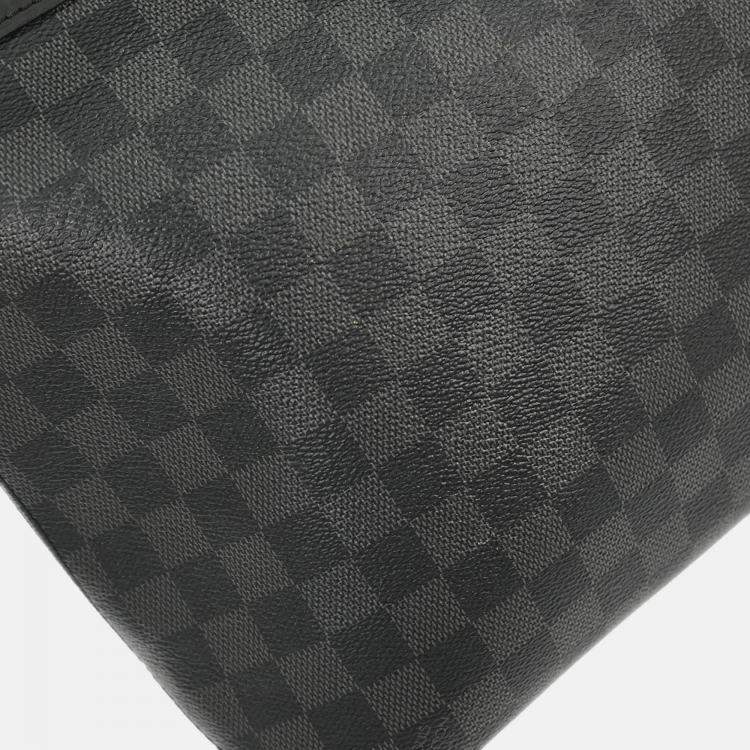 Pre Owned Louis Vuitton Damier Graphite Hunter Shoulder Bag