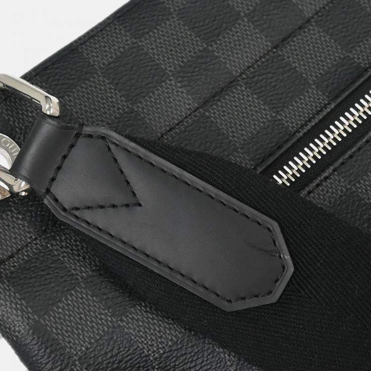 Pre Owned Louis Vuitton Damier Graphite Hunter Shoulder Bag